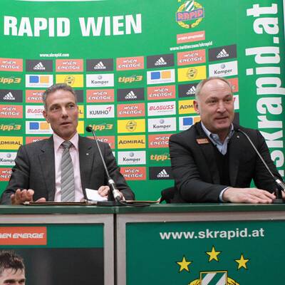Die Präsentation von Rapid-Sportchef Müller