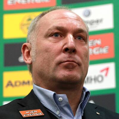 Die Präsentation von Rapid-Sportchef Müller