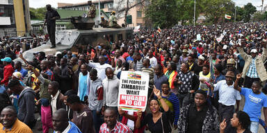 Mugabe R&uuml;cktritt Demo