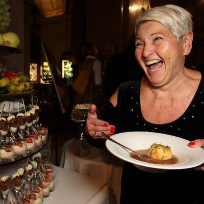 Muschelessen im Museum