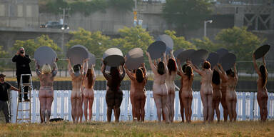Nackt-Protest gegen Donald Trump