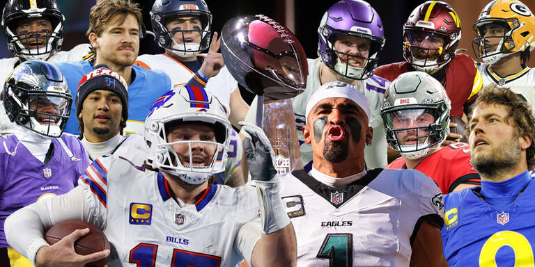 NFL Hurts, Allen, Stafford, Mayfield, Hurts, Stroud, Jackson, Herbert, Wilson, Nix, Darnold, Love