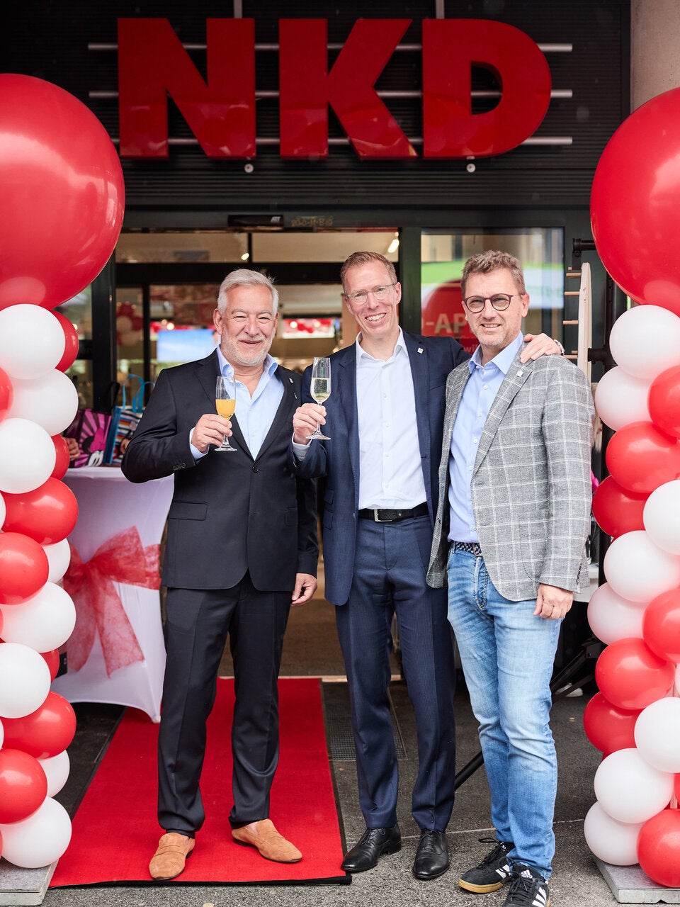 Die Geschäftsführung der NKD Group GmbH: Alexander Schmökel (CEO), Nils Bolender (CFO) und Christian Welles (CSO). (v.l.n.r.)
