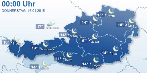 Wetter: Morgen bis zu 28 Grad in Österreich