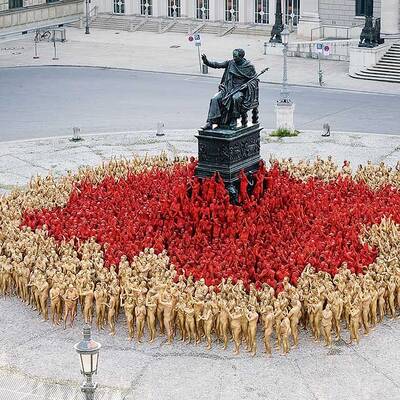 Nackt-Aktion in München