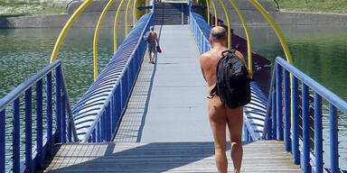 Nackter Donauinsel