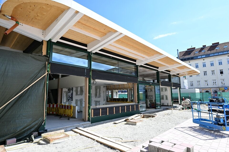 Asphaltwüste ade: Naschmarkt hat jetzt einen Park