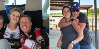 Michael Schumacher, Gina und Mick Schumacher.