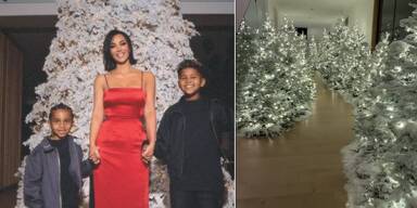 Kim Kardashian und ihre Weihnachtsb&auml;ume