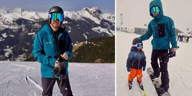 Sebastian Kurz und Sohn.