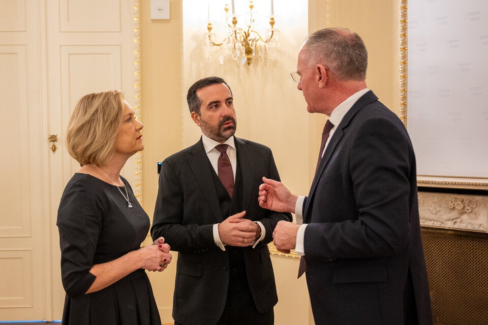 Innenminister Gerhard Karner (ÖVP) mit neuem EU-Ratsvorsitzenden Nicholas Ioannides