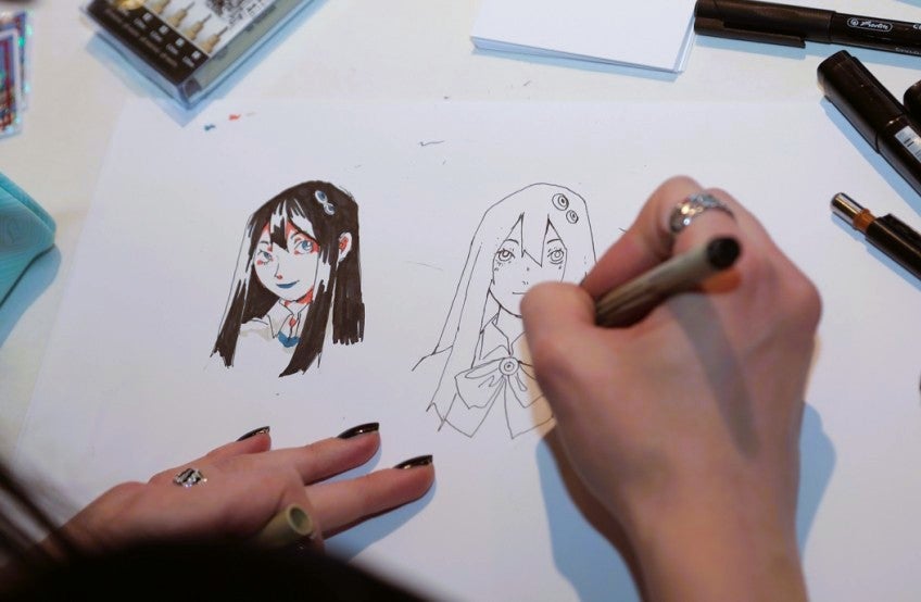 Livezeichnen beim Next Comic Festival