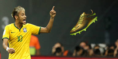 Neymar mit goldenen Schuhen gegen Chile