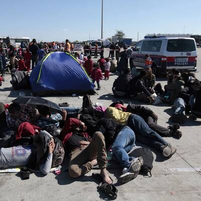 Flüchtlinge in Nickelsdorf