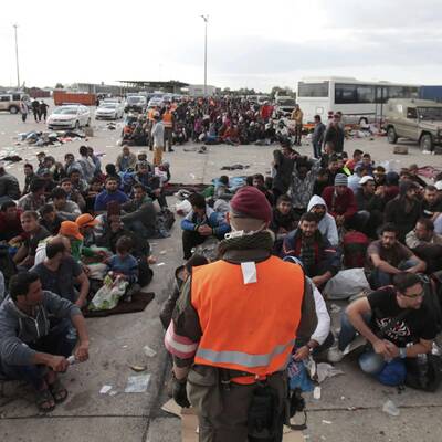 Flüchtlinge in Nickelsdorf