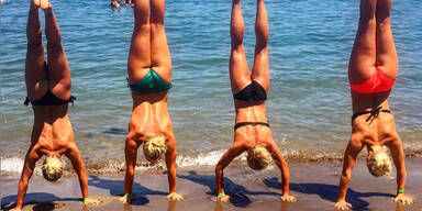 Br&ouml;ndby-Damen mit sexy Po-Show