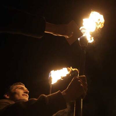 Lichtertanz gegen Rosenkranz