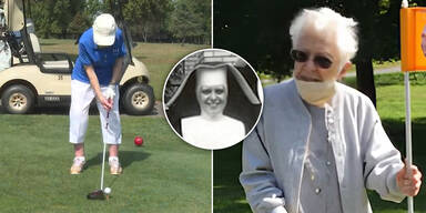 Nonne feiert 105. Geburtstag mit einer Partie Golf