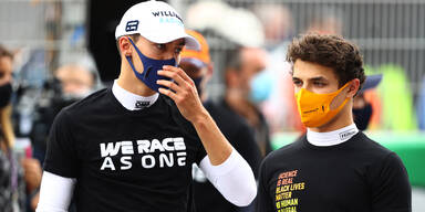 Formel-1-Piloten George Russell (Williams) und Lando Norris (McLaren)