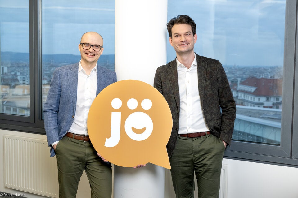 Die beiden jö-Geschäftsführer Nikolai Scheurecker (links) und Johannes Greller (rechts im Bild).