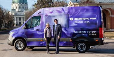 Bestattung Wien bringt ersten E-Sargtransporter auf die Stra&szlig;e