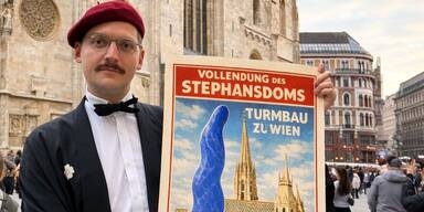 Riesen-Dildo am Nordturm? K&uuml;nstler verbl&uuml;fft mit neuen Steffl-Pl&auml;nen