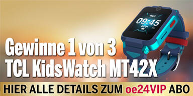 Gewinnen Sie 1 von 3 TCL KidsWatch MT42X