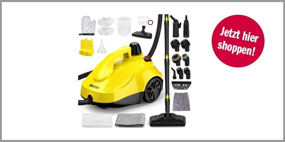 Shopping CH Dampfreiniger  KROQO Dampfreiniger mit 23 Zubehörteilen