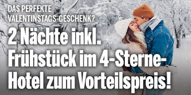 Das perfekte Valentinstags-Geschenk? 2 Nächte inkl. Frühstück im 4-Sterne-Hotel zum Vorteilspreis!