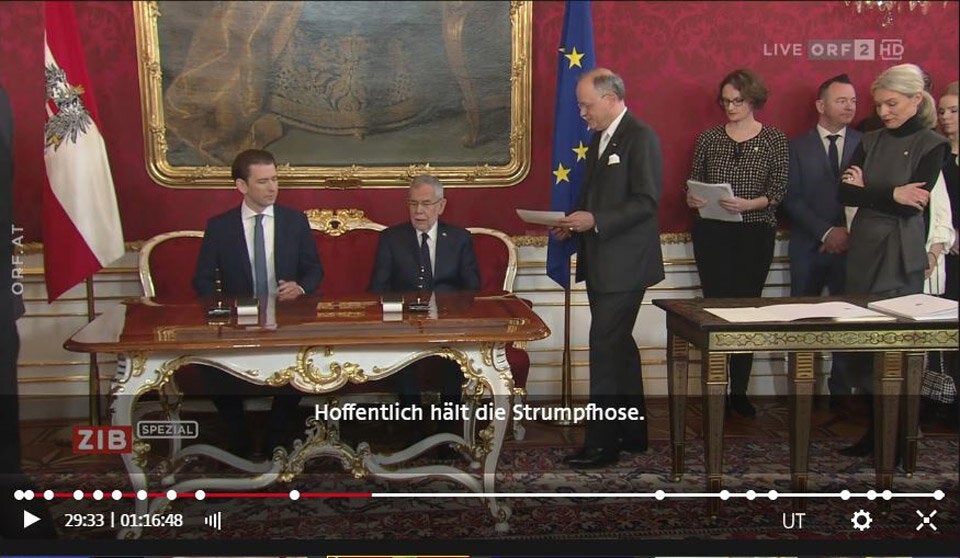 ORF-Panne bei Angelobung wird zum Netz-Hit