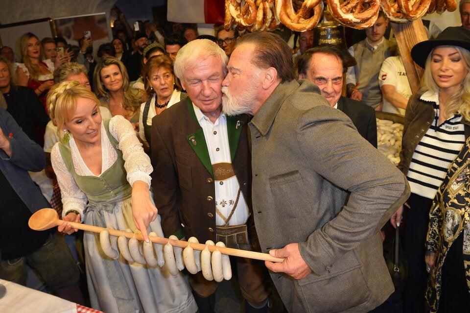 Arnold Schwarzenegger bei der Weißwurstparty