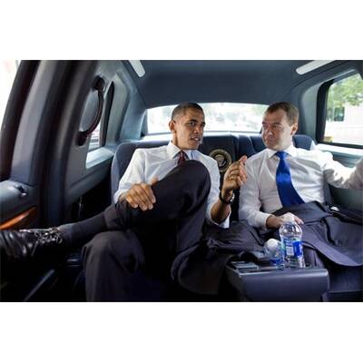 Mit Mr. President beim Burger essen