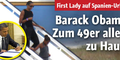 Michelle Obama alleine auf Urlaub