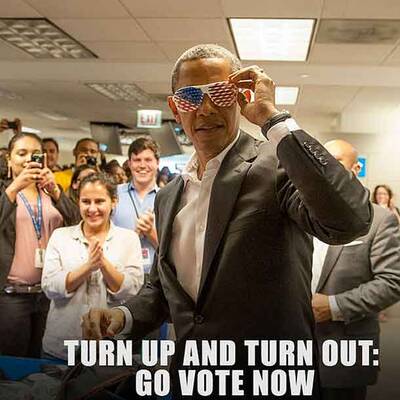 Barack Obama und Bruce Springsteen in Madison / Wisconsin 