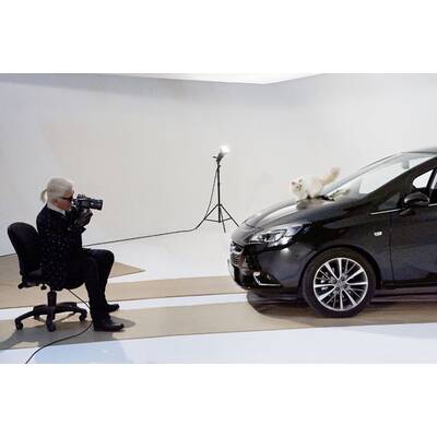 Choupette Lagerfeld im Opel Corsa Fotokalender 2015