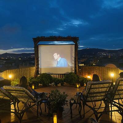 Freiluft Rooftop Kino El Palace in Barcelona 