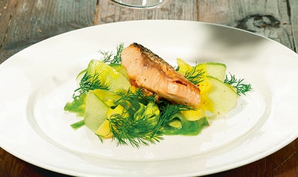 Orangenlachs mit Gurke Bernie Rieder