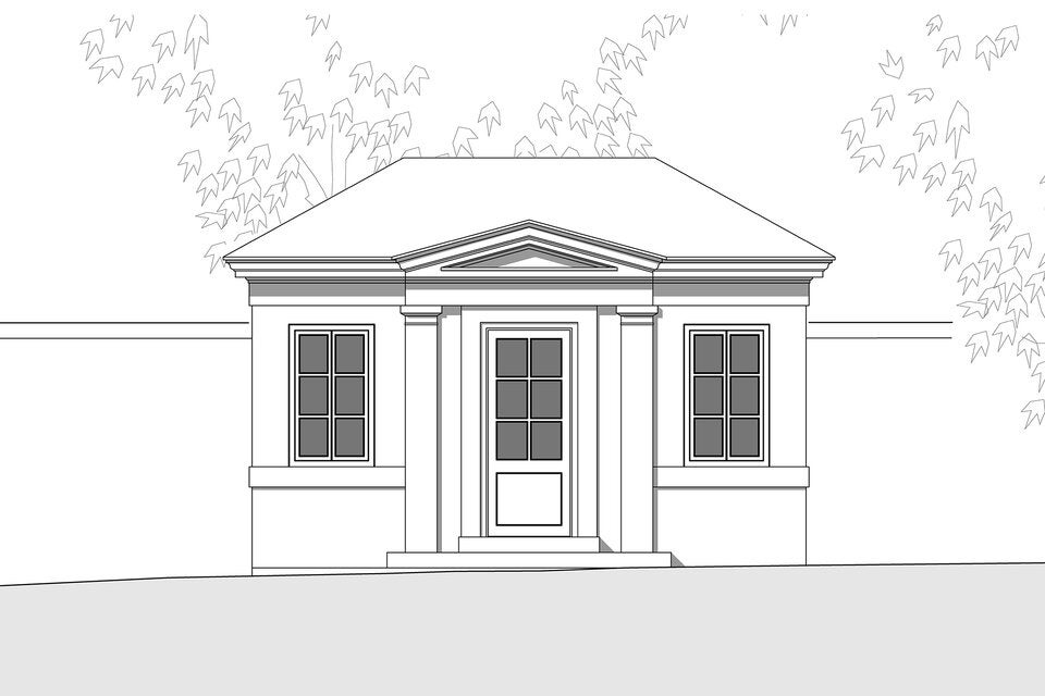 Entwurfsplan der Portierloge.