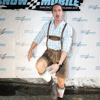 Michael Konsel hatte viel Spaß mit Swatch-Bass Rudi Semrad.