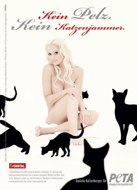 Daniela Katzenberger nackt für PETA