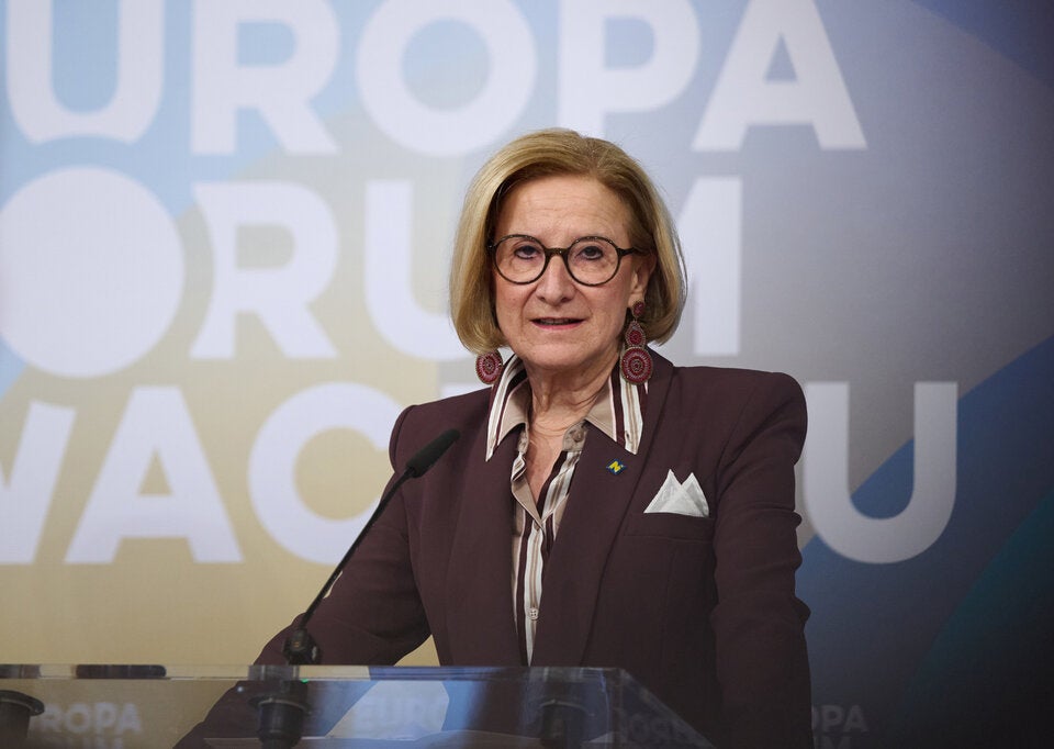 Landeshauptfrau Johanna Mikl-Leitner bei der Pressekonferenz zum 30. Europa-Forum Wachau 2026. 