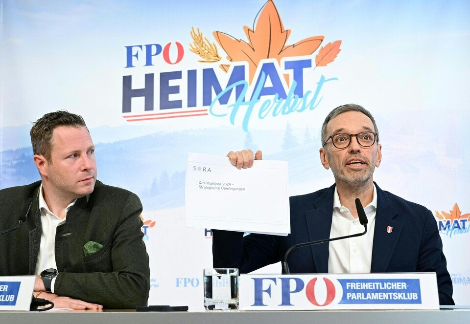 FPÖ-Generalsekretär Michael Schnedlitz und Parteichef Herbert Kickl