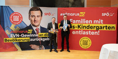 Enth&uuml;llung der SP&Ouml;-N&Ouml;-Plakatkampagne