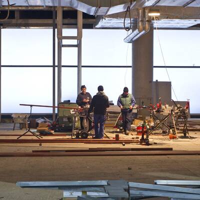 Die Skylink-Bauarbeiten