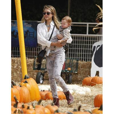 Klum, Alba, Berry & Co.:Stars beim Kürbisfest