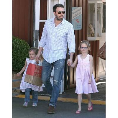 Ben Affleck und seine Violet und Seraphina besuchen den Bauern-Mark