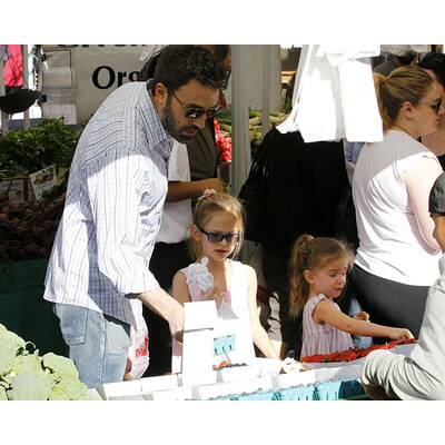 Ben Affleck und seine Violet und Seraphina besuchen den Bauern-Mark