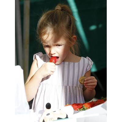 Ben Affleck und seine Violet und Seraphina besuchen den Bauern-Mark