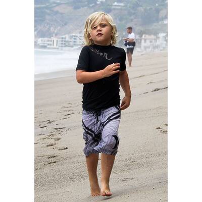 Gwen Stefani am Strand mit Kingston & Zuma