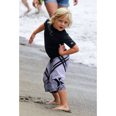 Gwen Stefani am Strand mit Kingston & Zuma
